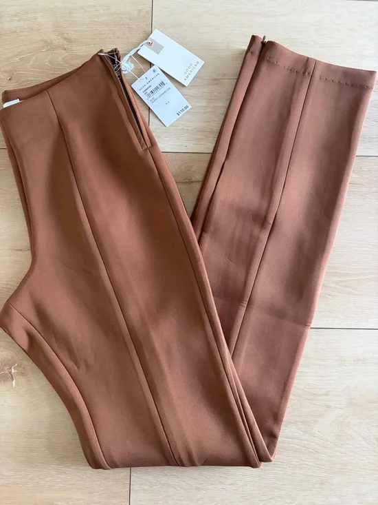 Good American Rust Brown High-Rise Tailored pants - Picture 2 of 14